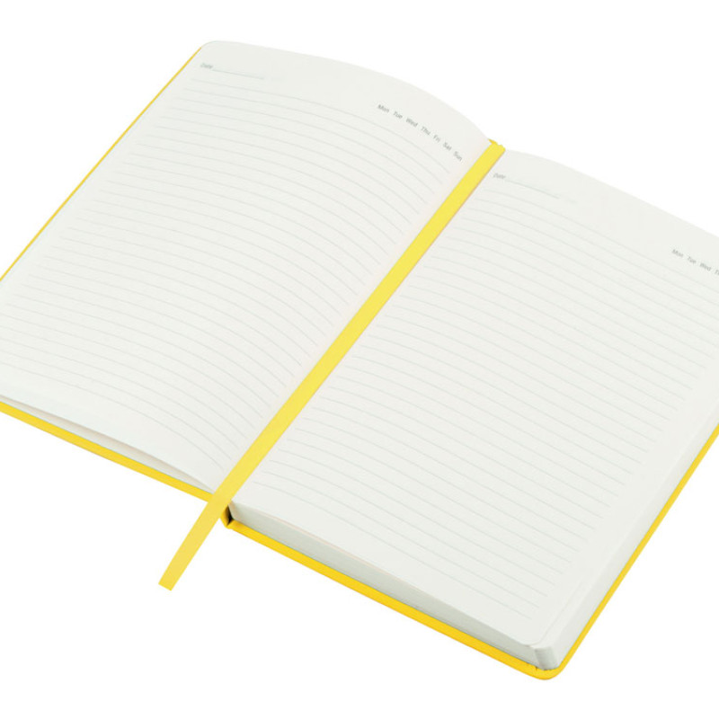 Бизнес-блокнот C2 софт-тач, твердая обложка, 128 листов, желтый