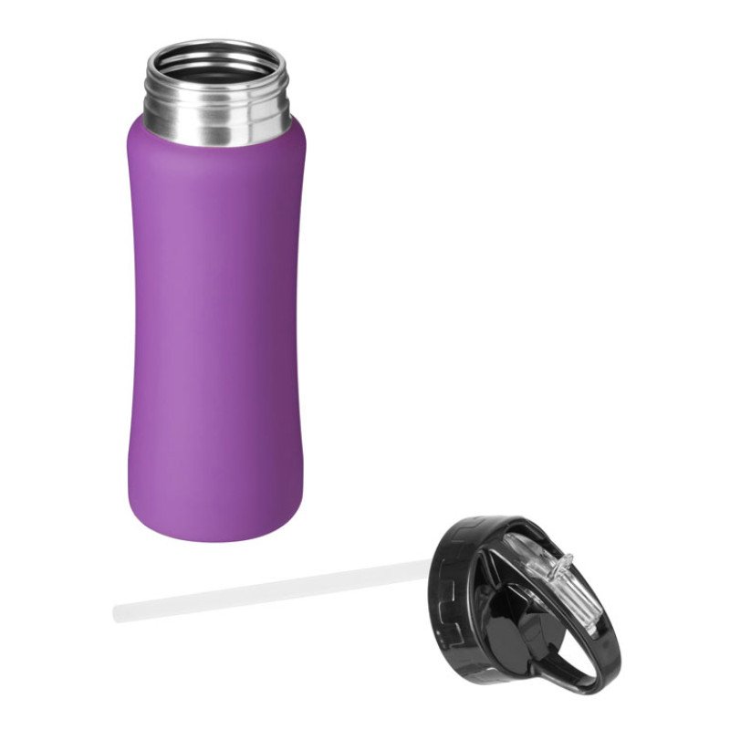 Бутылка для воды "Bottle C1", сталь, soft touch, 600 мл, фиолетовый