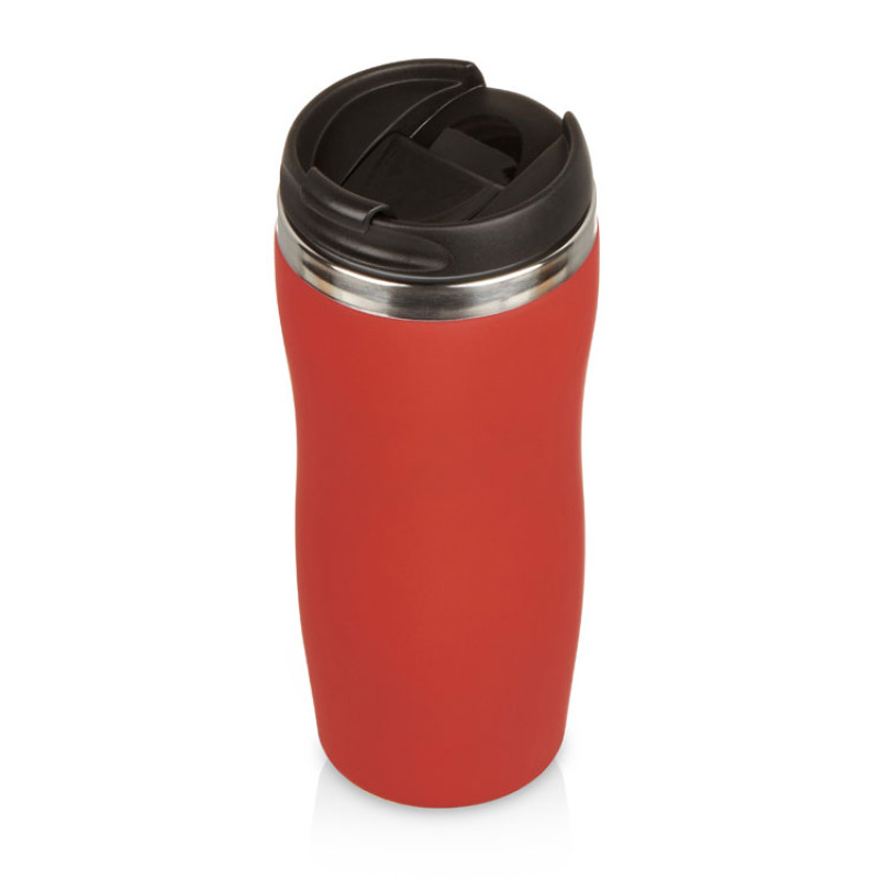 Термокружка "Double wall mug C1", soft touch, 350 мл, красный (Р)
