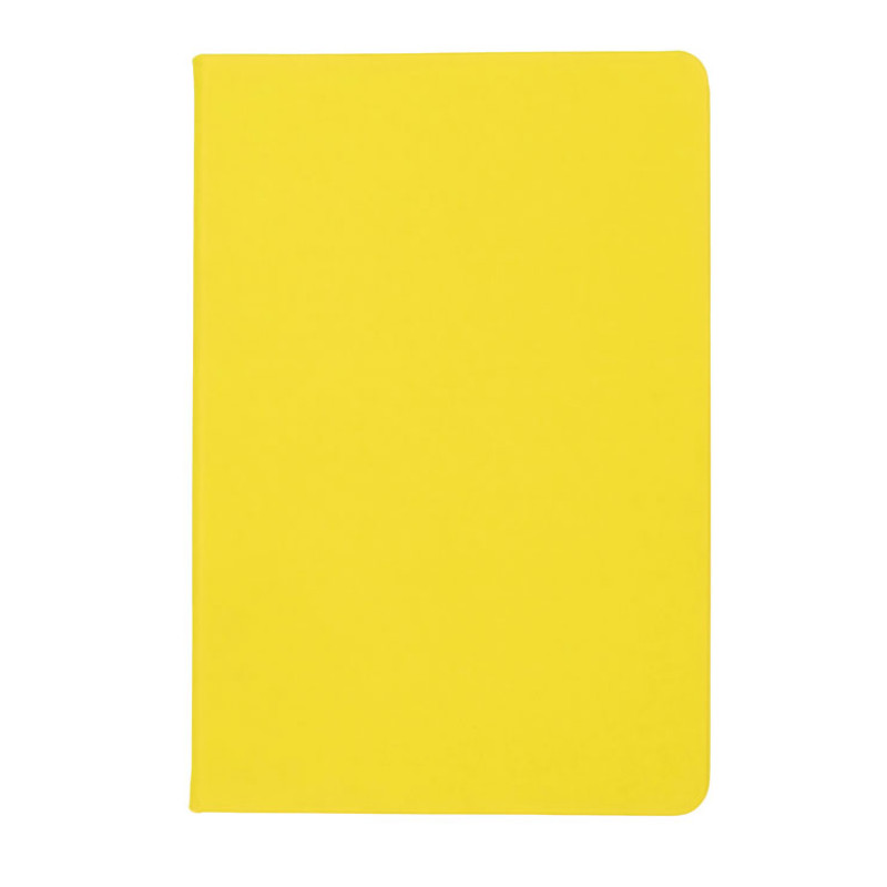 Бизнес-блокнот C2 софт-тач, твердая обложка, 128 листов, желтый