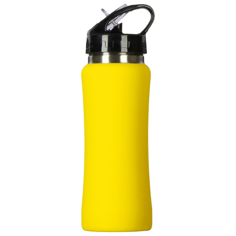 Бутылка для воды "Bottle C1", сталь, soft touch, 600 мл, желтый