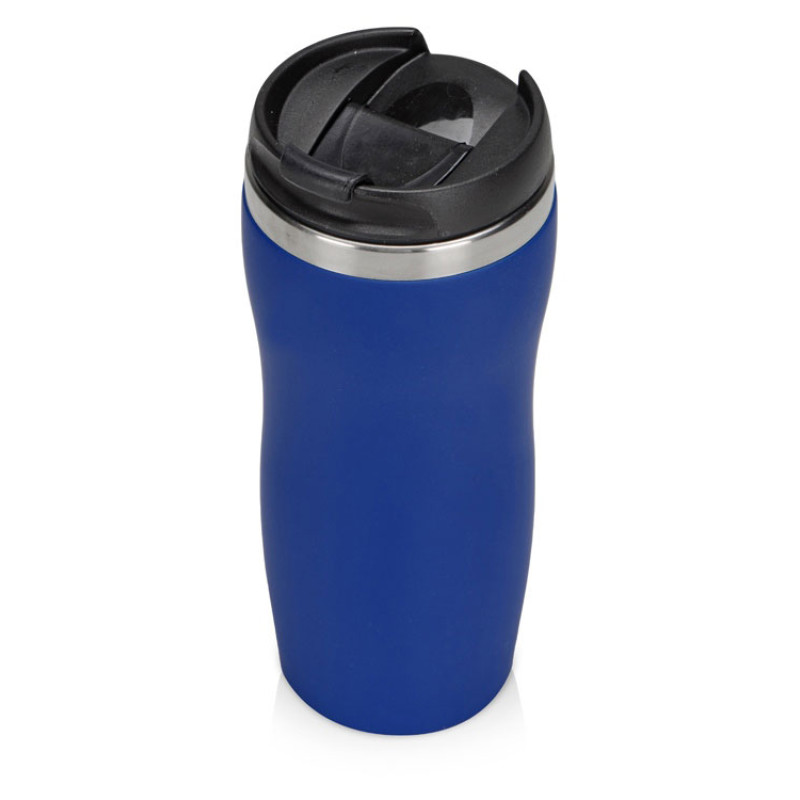 Термокружка "Double wall mug C1", soft touch, 350 мл, синий (Р)