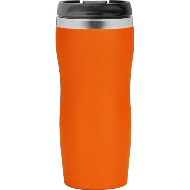 Термокружка "Double wall mug C1", soft touch, 350 мл, оранжевый