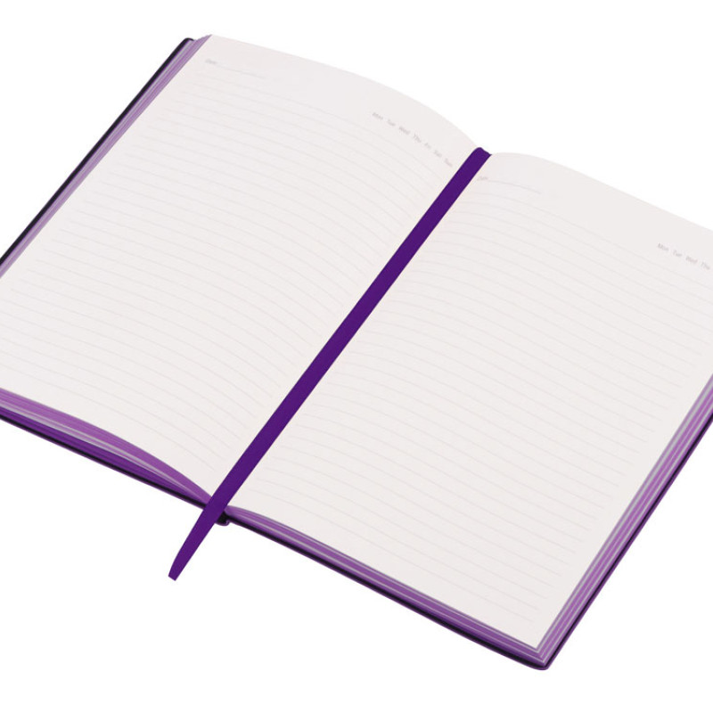 Бизнес-блокнот C1 софт-тач, гибкая обложка, 128 листов, фиолетовый