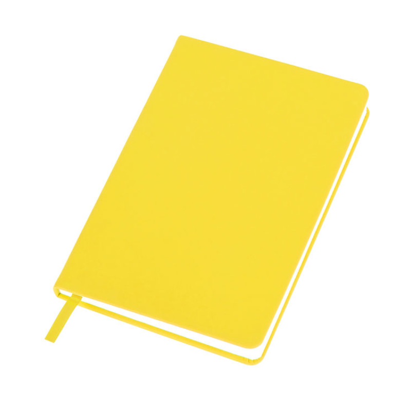 Бизнес-блокнот C2 софт-тач, твердая обложка, 128 листов, желтый