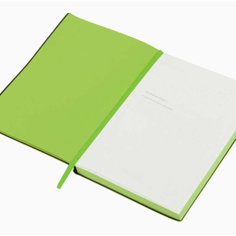 Бизнес-блокнот C1 софт-тач, гибкая обложка, 128 листов, зеленое яблоко