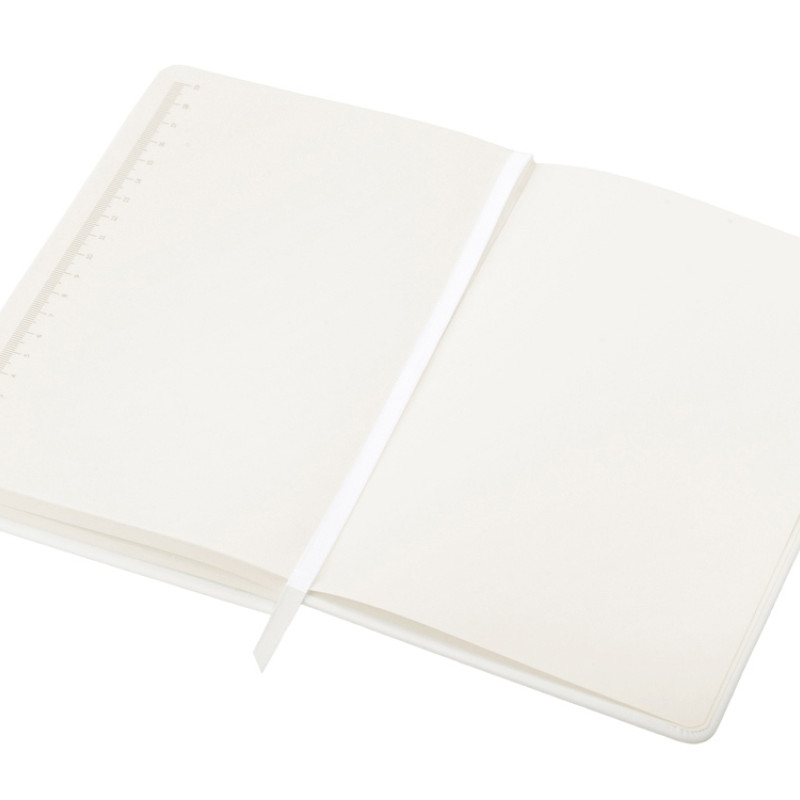 Бизнес-блокнот C2 софт-тач, твердая обложка, 128 листов, белый