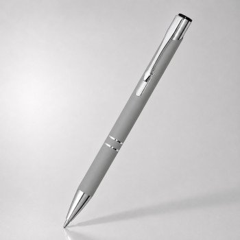 Ручка металлическая шариковая C1 софт-тач, серый (Р)