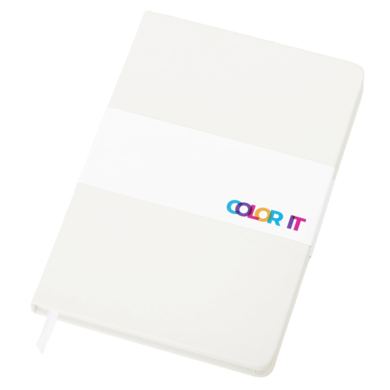 Бизнес-блокнот C2 софт-тач, твердая обложка, 128 листов, белый