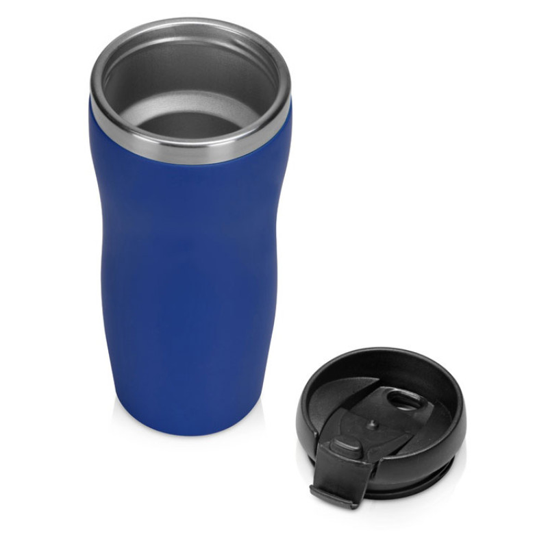 Термокружка "Double wall mug C1", soft touch, 350 мл, синий