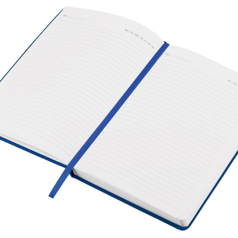 Бизнес-блокнот C2 софт-тач, твердая обложка, 128 листов, синий