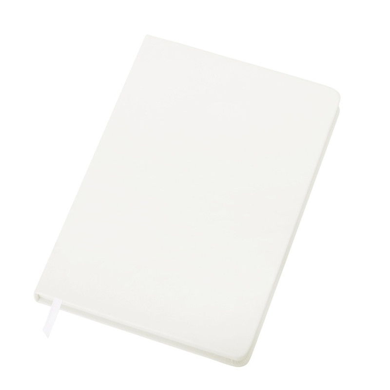 Бизнес-блокнот C2 софт-тач, твердая обложка, 128 листов, белый