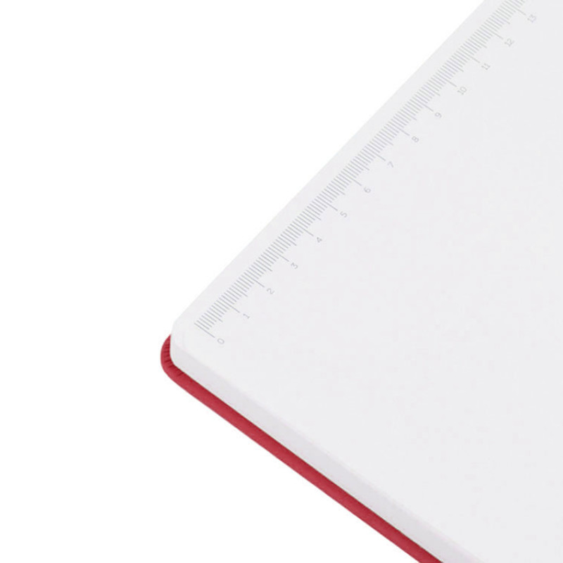 Бизнес-блокнот C2 софт-тач, твердая обложка, 128 листов, красный