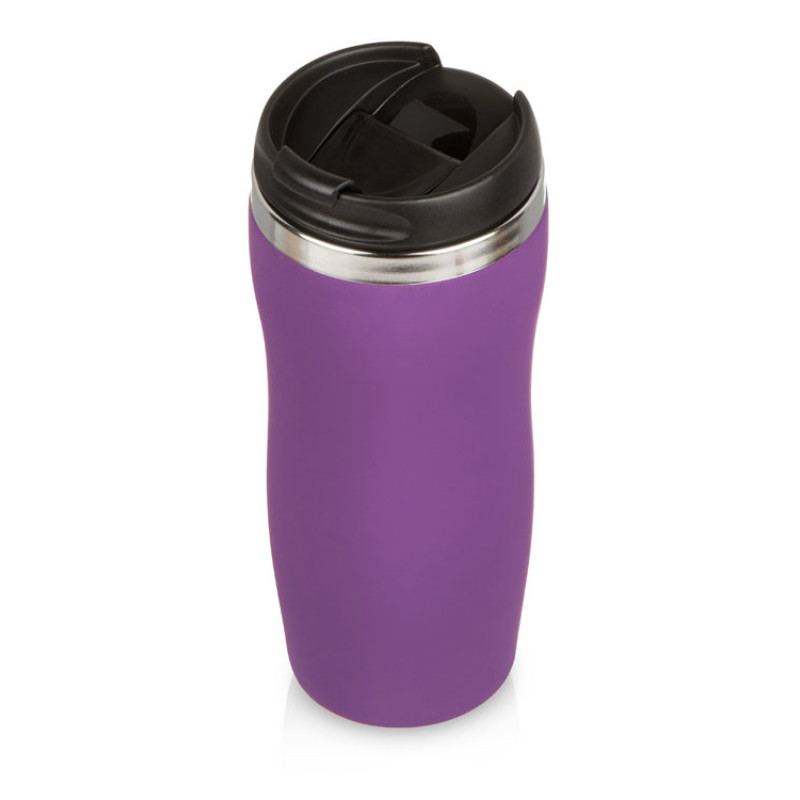 Термокружка "Double wall mug C1", soft touch, 350 мл, фиолетовый