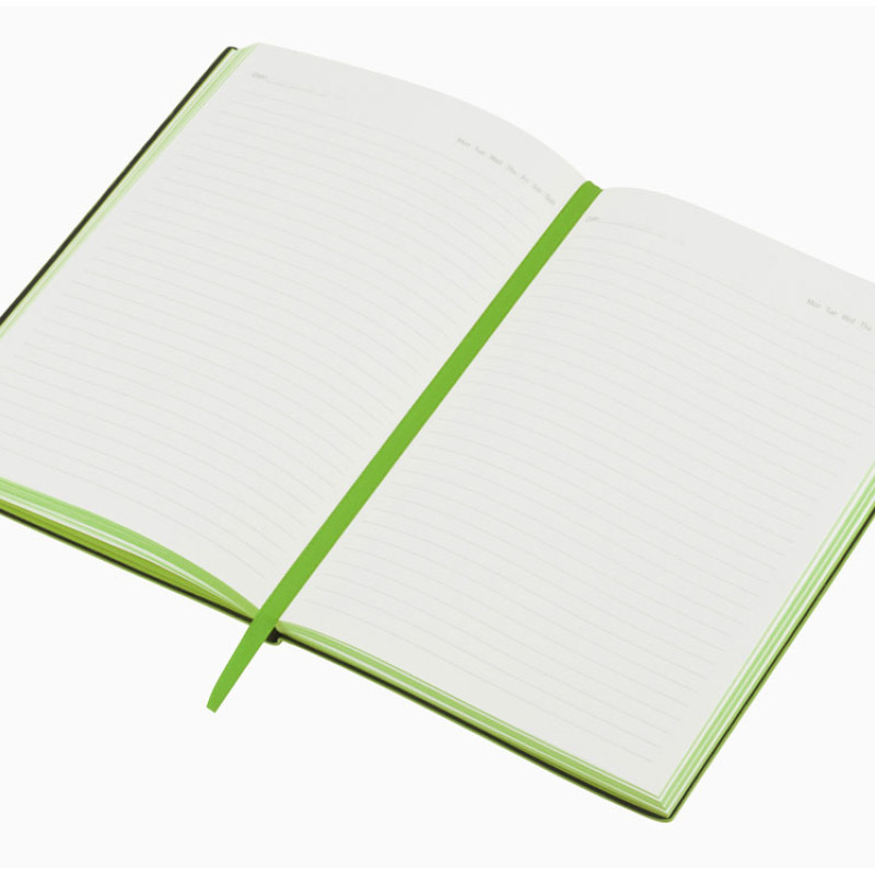 Бизнес-блокнот C1 софт-тач, гибкая обложка, 128 листов, зеленое яблоко