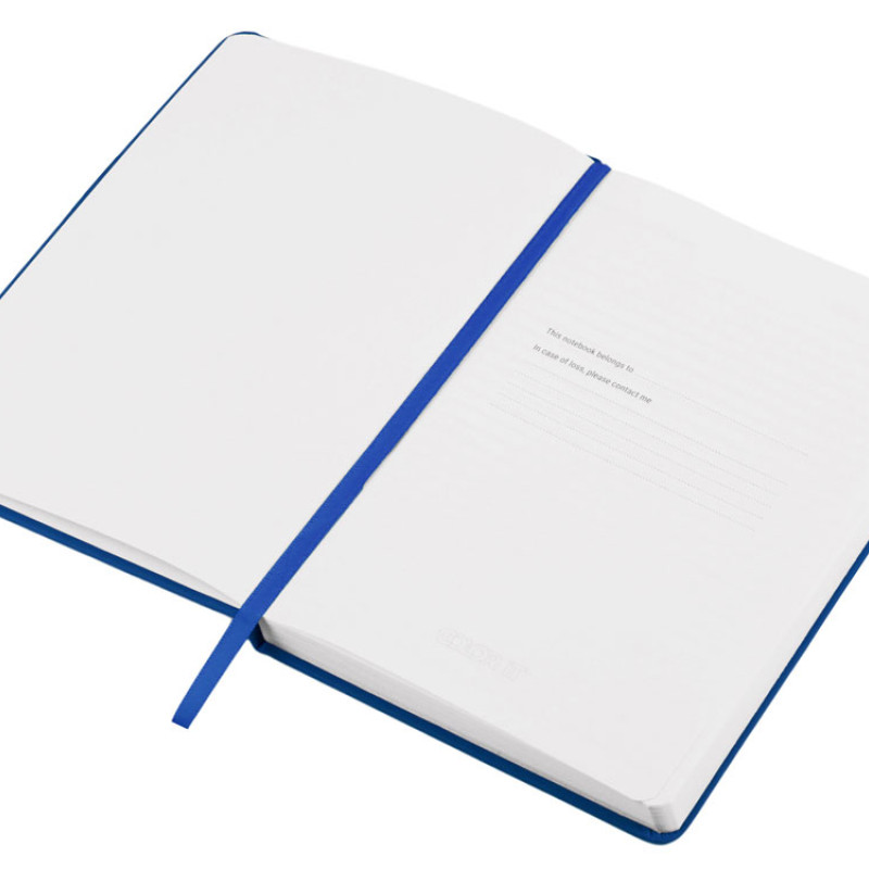 Бизнес-блокнот C2 софт-тач, твердая обложка, 128 листов, синий