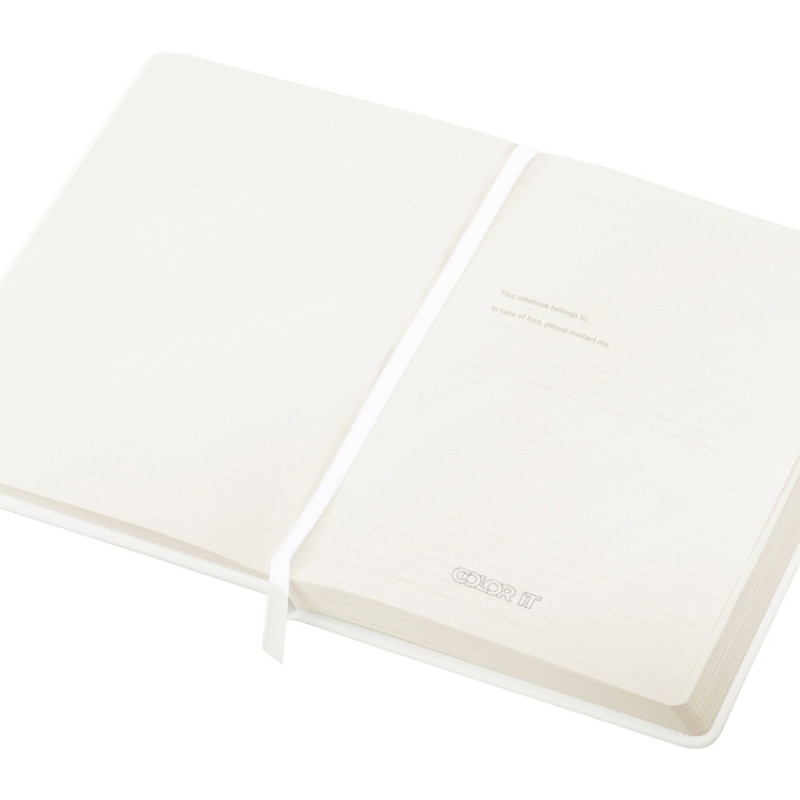 Бизнес-блокнот C2 софт-тач, твердая обложка, 128 листов, белый