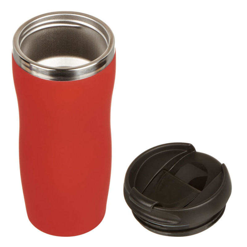 Термокружка "Double wall mug C1", soft touch, 350 мл, красный