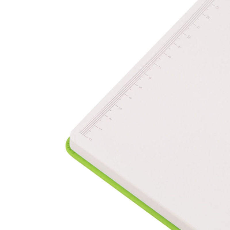 Бизнес-блокнот C2 софт-тач, твердая обложка, 128 листов, зеленое яблоко