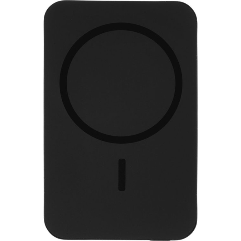 Магнитный беспроводной внешний аккумулятор "Razor", 5000 mAh, металл, черный (Р)