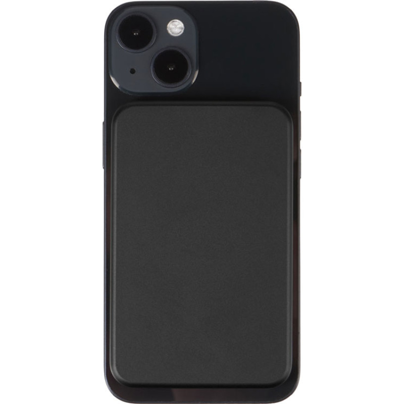 Магнитный беспроводной внешний аккумулятор "Razor", 5000 mAh, металл, черный (Р)