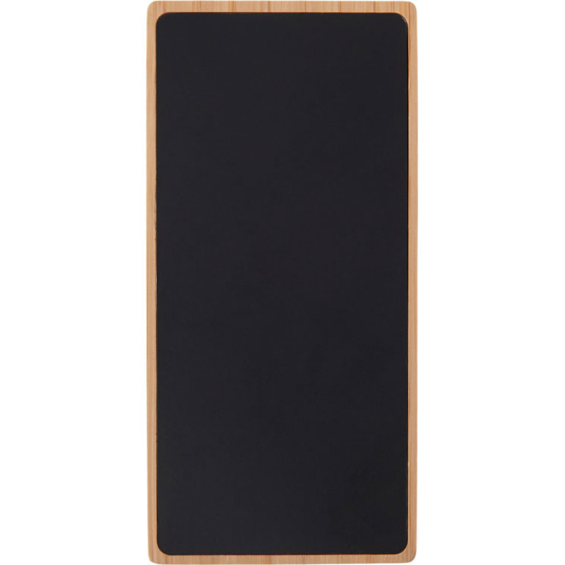 Внешний аккумулятор с подсветкой лого и солнечной панелью «Reedia S1», 10000 mAh, бамбук, черный