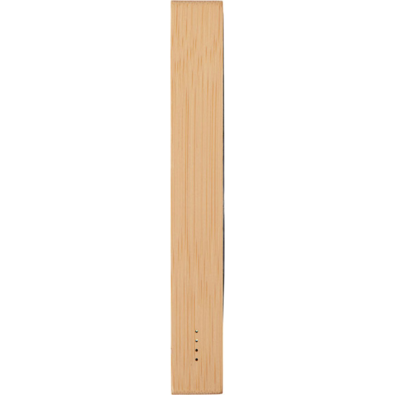 Внешний аккумулятор с подсветкой лого и солнечной панелью «Reedia S1», 10000 mAh, бамбук, черный