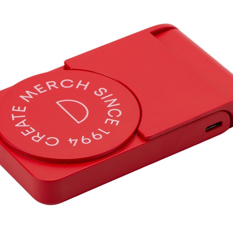 Внешний магнитный аккумулятор "MagnIQ", красный, 5000 mAh (тампопечать)
