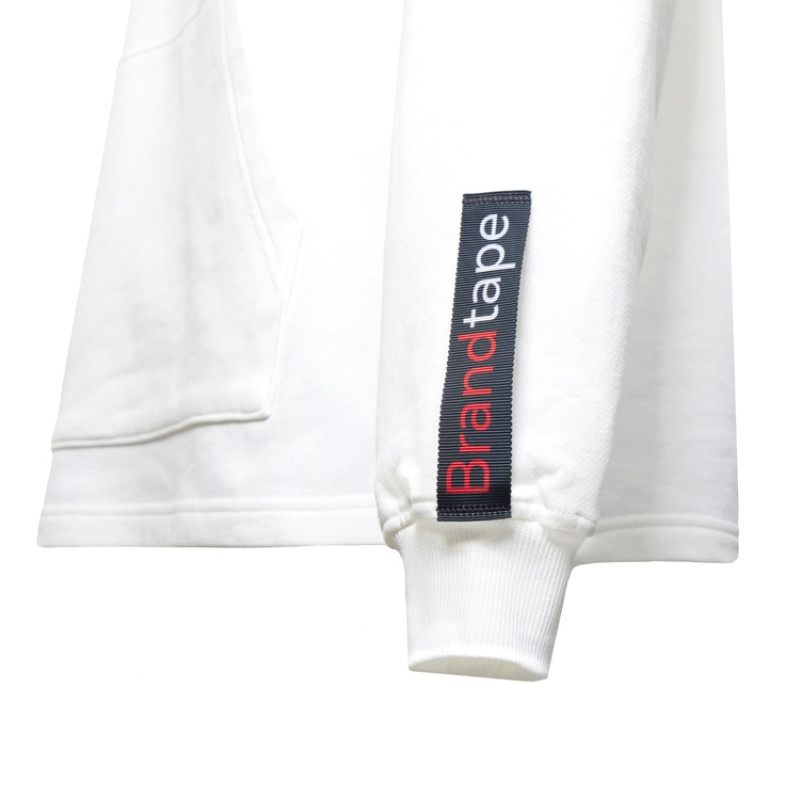 Худи оверсайз «Alpha.01» унисекс, молочный, все виды нанесения на текстиле на одной толстовке