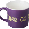 Матовая кружка Nancy 360 мл цветная снаружи, белая внутри, фиолетовый с УФ-печатью DTF