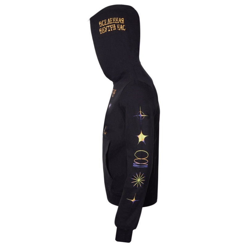 Худи «Warsaw», унисекс, черный, ДТФ текстиль и термотрансфер