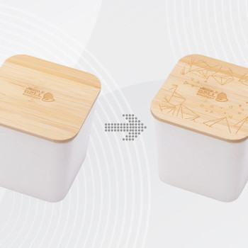 Eмкость для хранения «Flake», бежевый, натуральный, с гравировкой