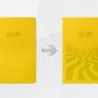 Бизнес-блокнот А5 «C2» soft-touch, желтый, с УФ печатью