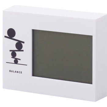 Настольные электронные мультифункциональные часы "Rotatio" с подсветкой, белый (уф печать)