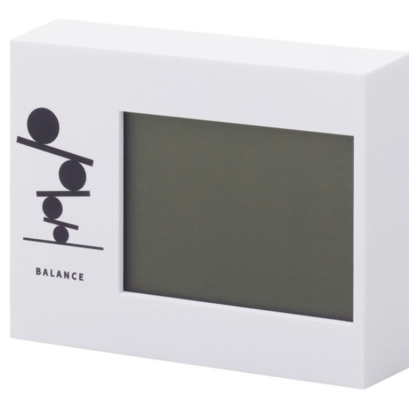 Настольные электронные мультифункциональные часы "Rotatio" с подсветкой, белый (уф печать)