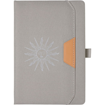 Блокнот А5 из RPET "Harvey", 80 листов FSC бумага, серый с термотрансфером