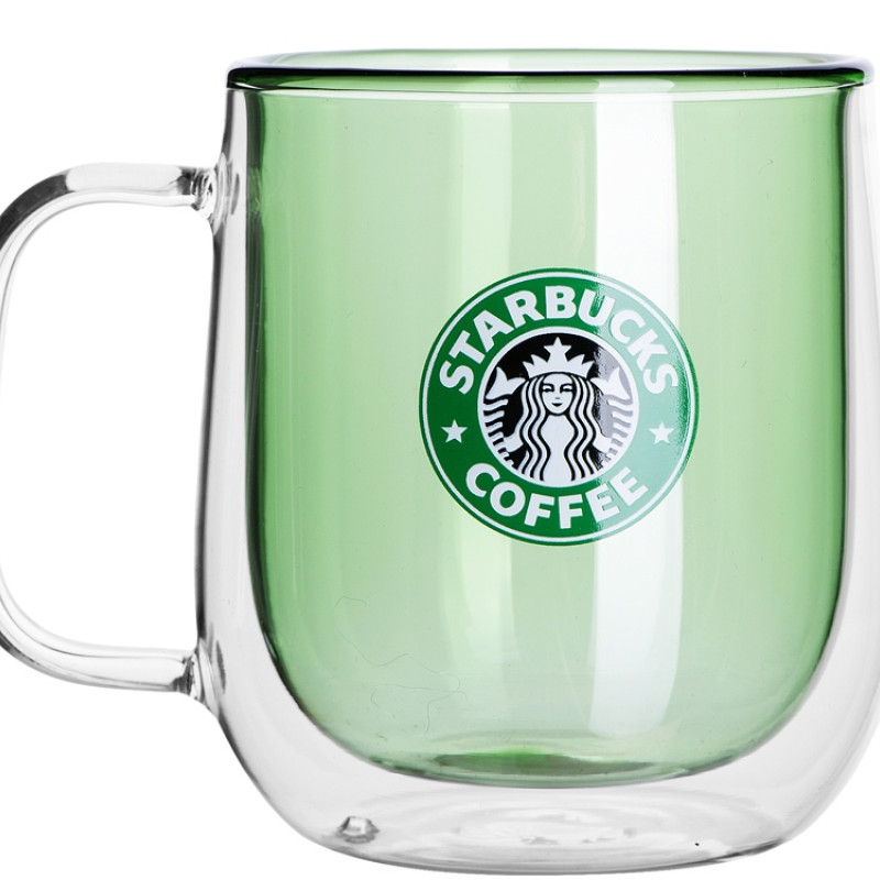 Цветная кружка Ubud с двойными стенками, зеленый (тампопечать)