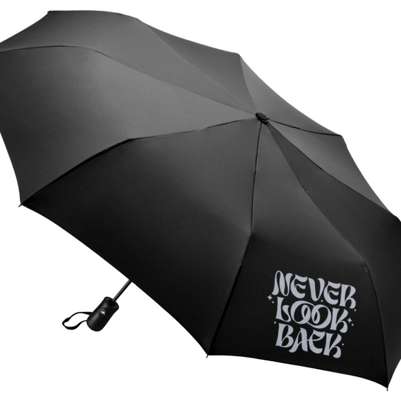 Зонт-полуавтомат складной Marvy с проявляющимся рисунком, черный (термотрансфер)