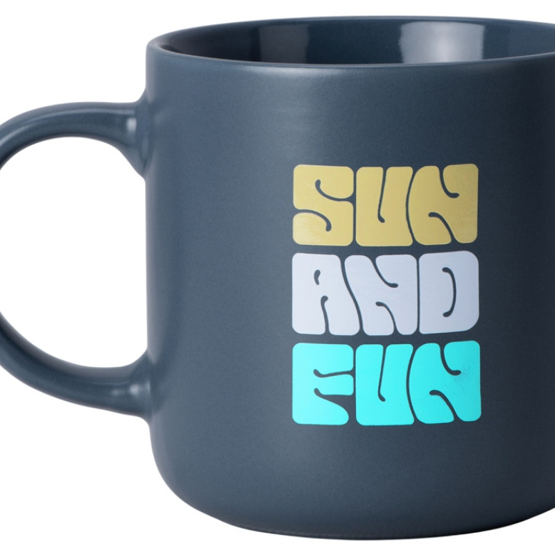 Кружка матовая Rita, 410мл, антрацит (тампопечать)