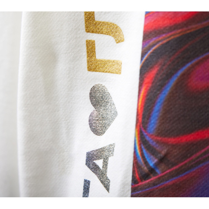 Худи оверсайз «Alpha.01» унисекс, молочный, все виды нанесения на текстиле на одной толстовке