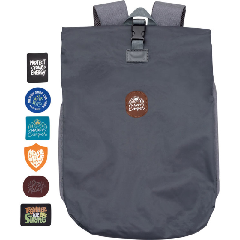 Рюкзак Glaze для ноутбука 15'', серый с патчем