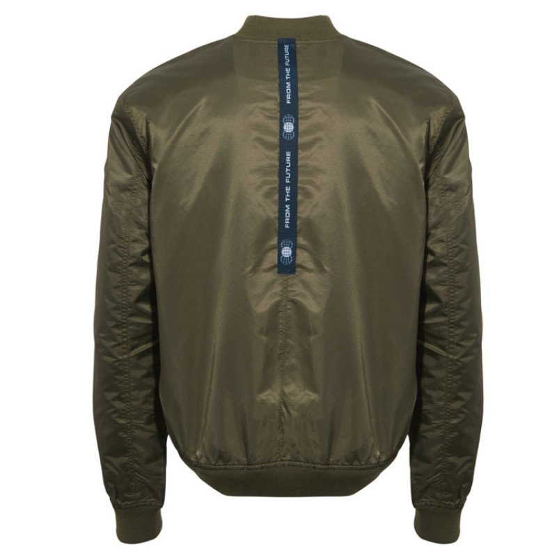 Куртка бомбер «Antwerpen» унисекс, хаки, ДТФ и бренд тайп
