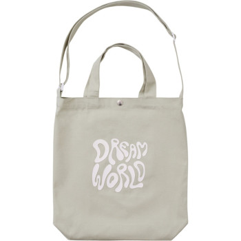 Сумка Helfer из хлопка на кнопке с регулирующейся лямкой, оливковый (3D термотрансфер)