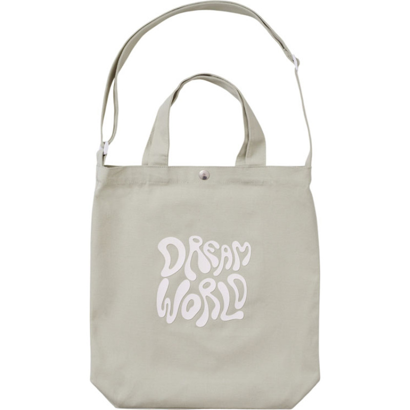 Сумка Helfer из хлопка на кнопке с регулирующейся лямкой, оливковый (3D термотрансфер)