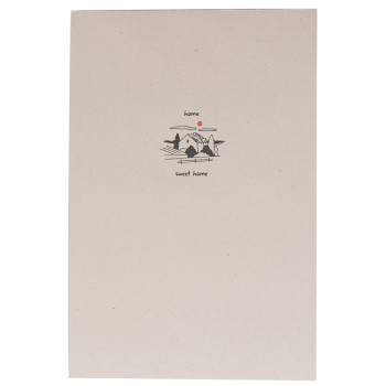 Блокнот А5 "Adiantum" из переработанного тростника, 80 листов, гибкая обложка, натуральный (тампопечать)