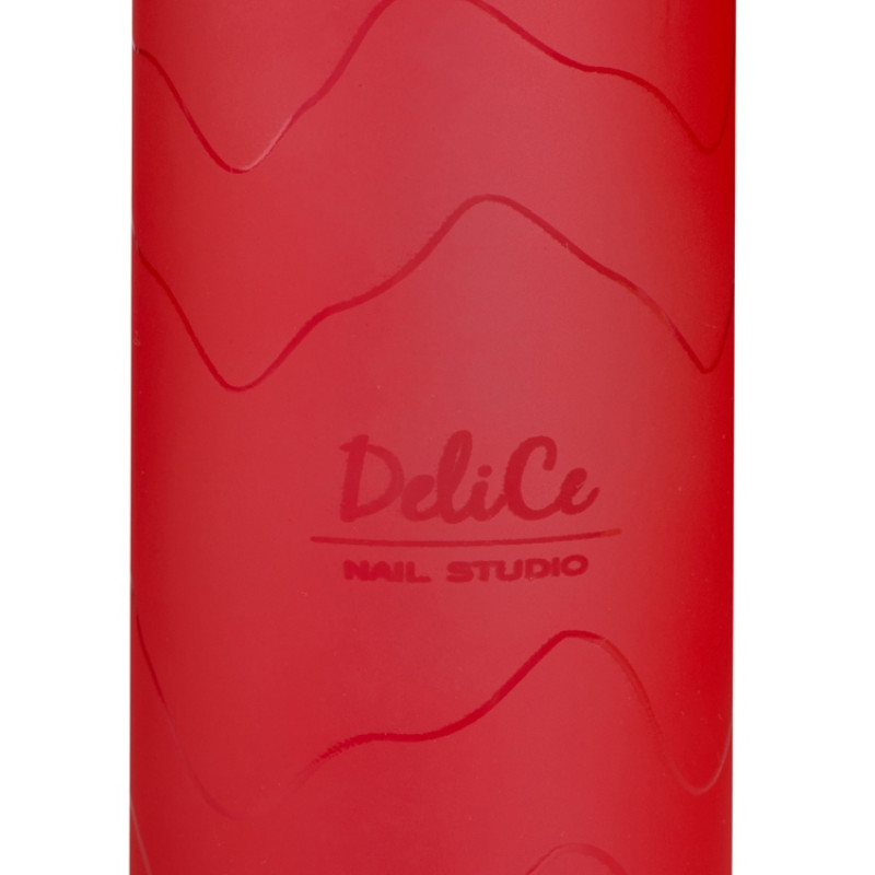 Стеклянная бутылка с бамбуковой крышкой «Foggy», 600 мл, красный, с УФ печатью