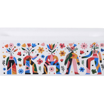 Увлажнитель с эффектом пламени "Flame", белый с УФ-печатью DTF