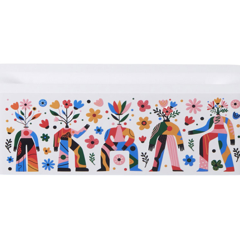 Увлажнитель с эффектом пламени "Flame", белый с УФ-печатью DTF