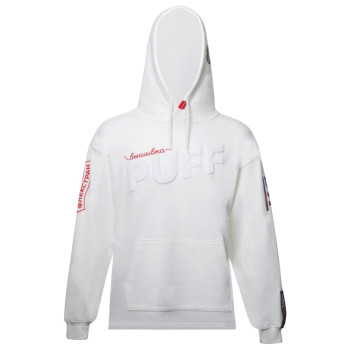 Худи оверсайз «Alpha.01» унисекс, молочный, все виды нанесения на текстиле на одной толстовке