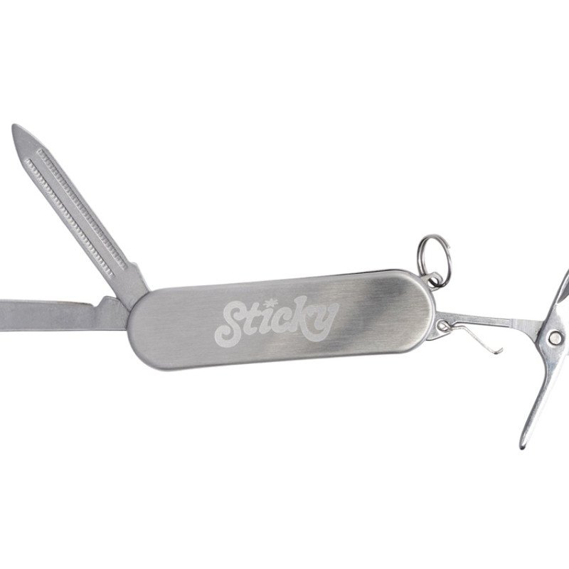 Мультитул-складной нож 3-в-1, металлик (гравировка)